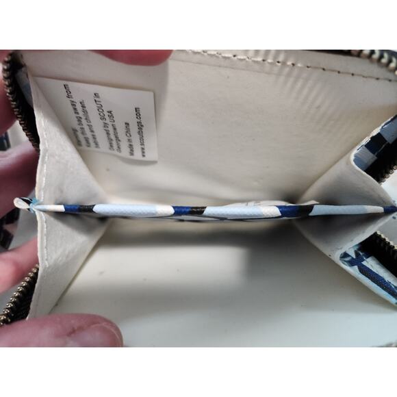 SCOUT Crossbody & Wallet Set of 3 Navy White Geometric Print - Picture 9 of 13